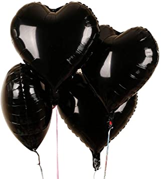 heart balloon black