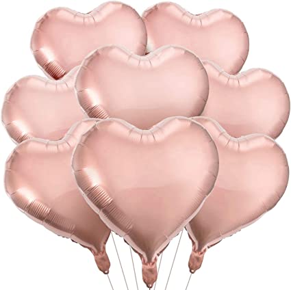 heart balloon rose gold